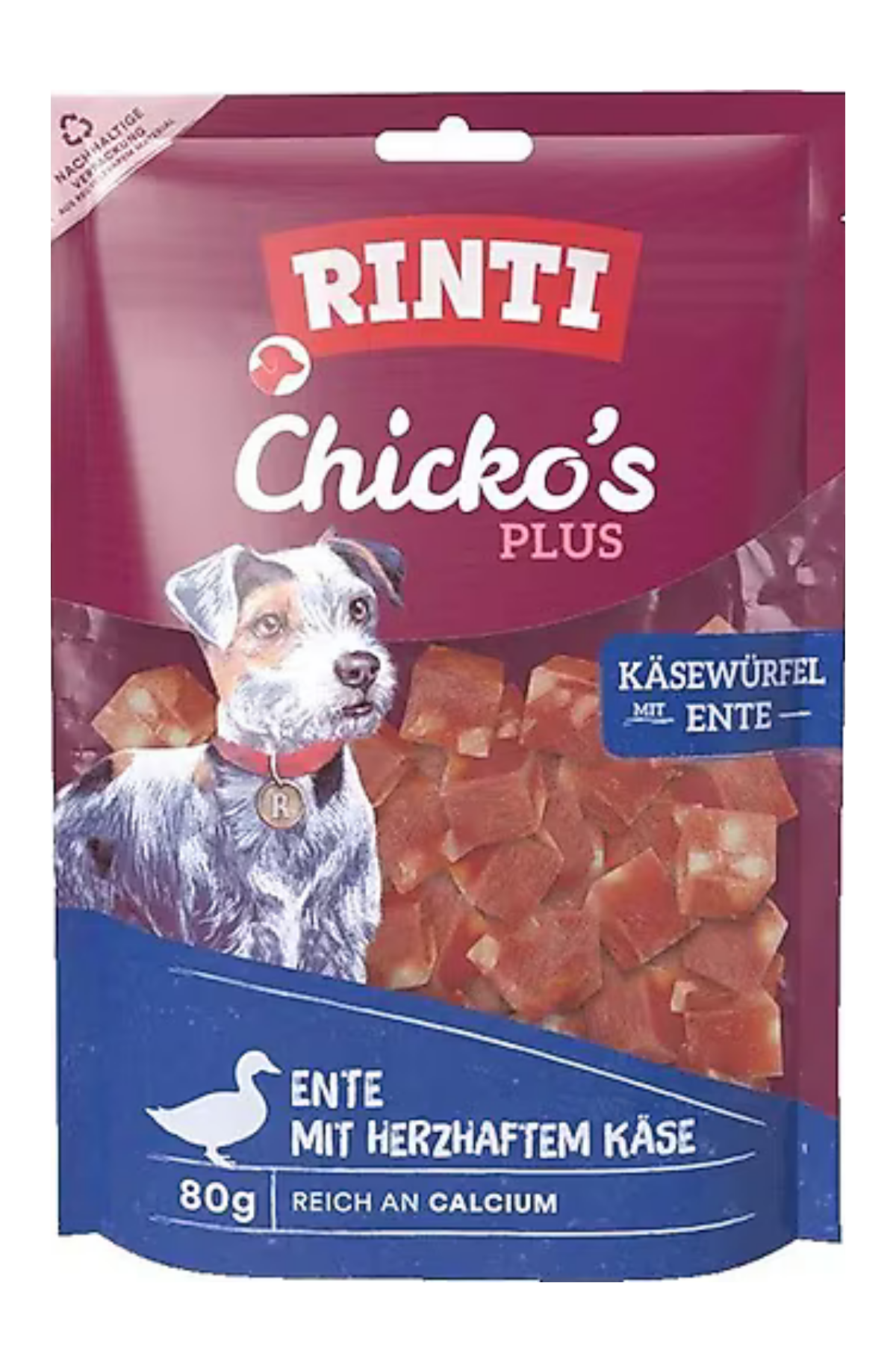 Rinti Chickos Plus Ördek ve Peynir Yetişkin Köpek Ödül Maması