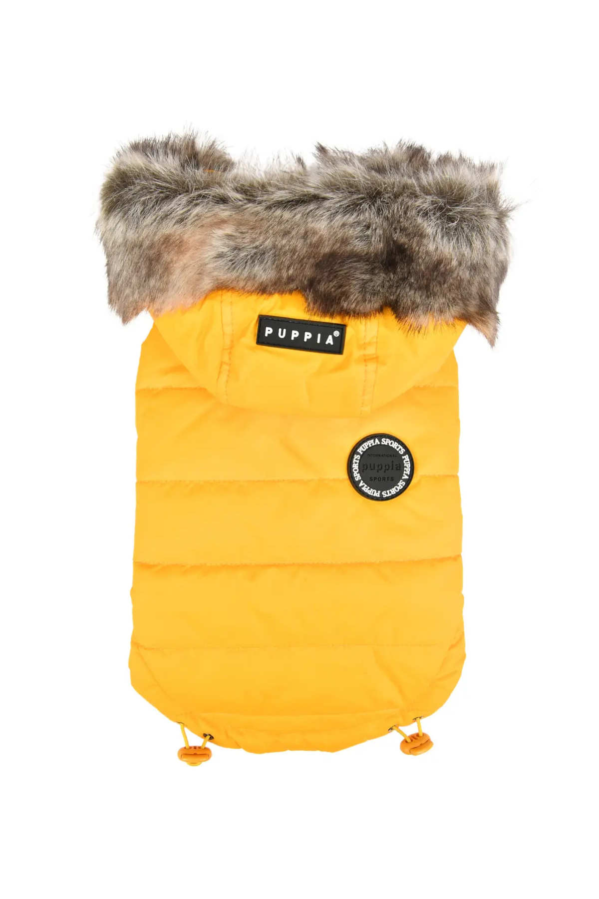 Puppia Hollis Tersyüz Kürklü Kapüşonlu Köpek Montu Sarı