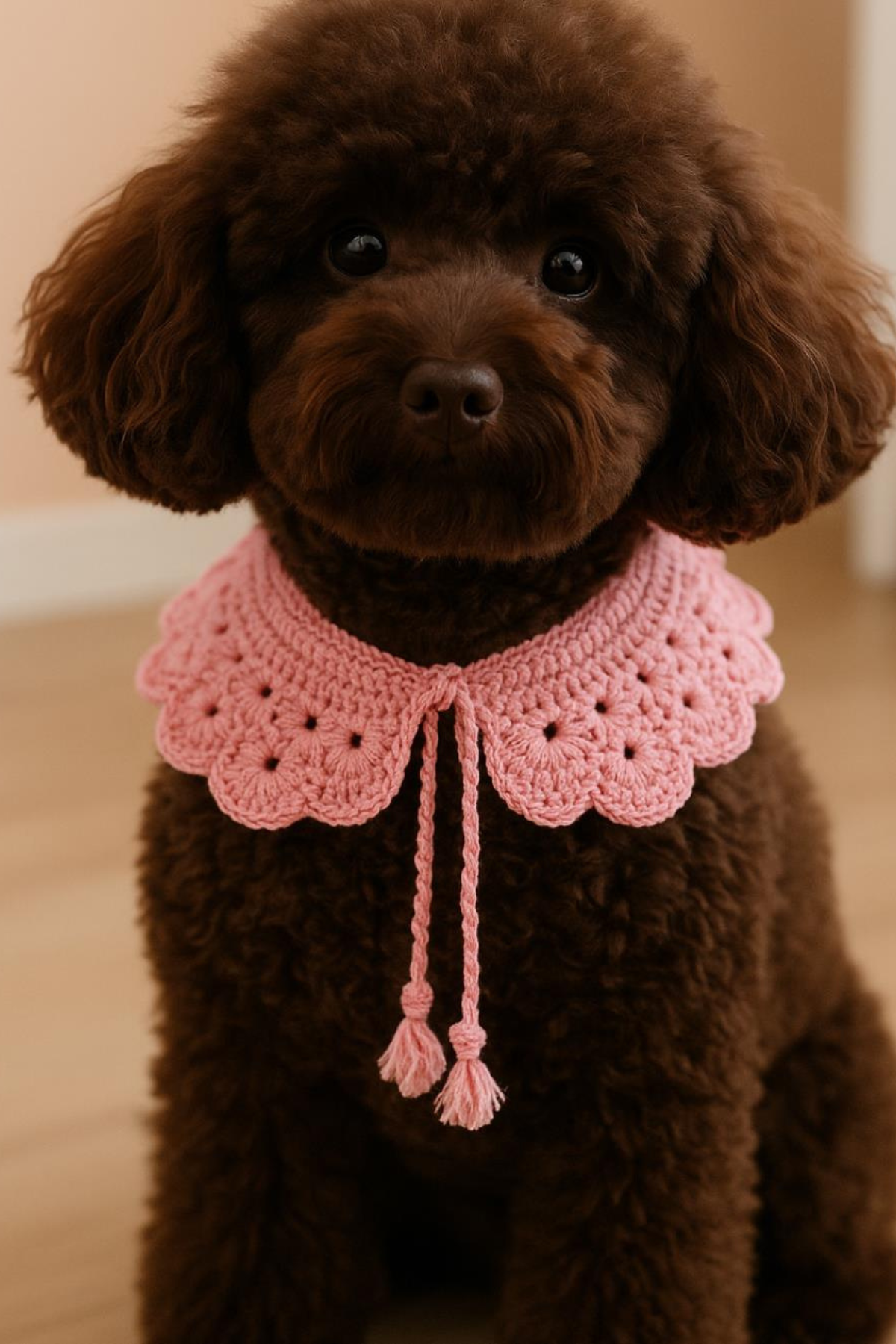 Lolidogs Pastel Örgü Köpek Yakalık Pembe