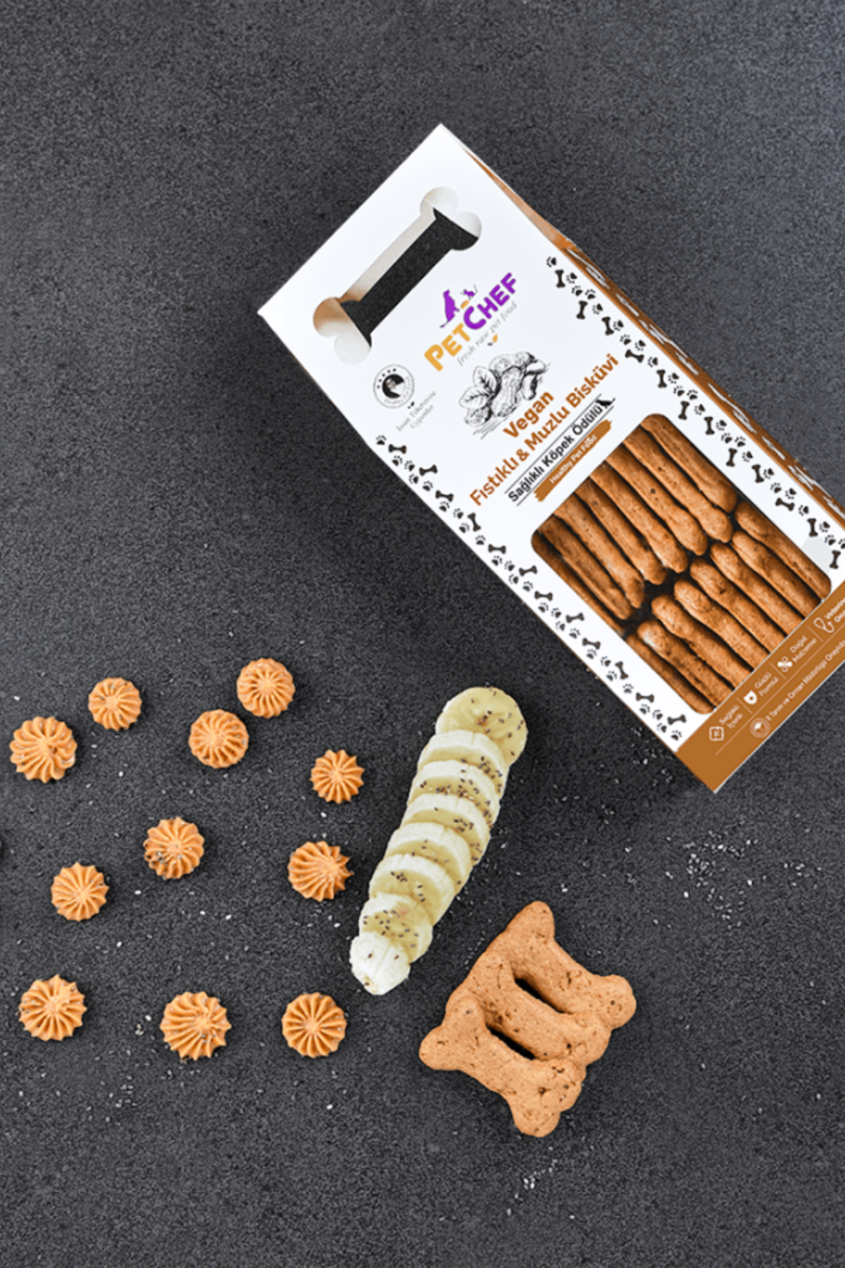 PetChef Fıstıklı&Muzlu Köpek Bisküvisi