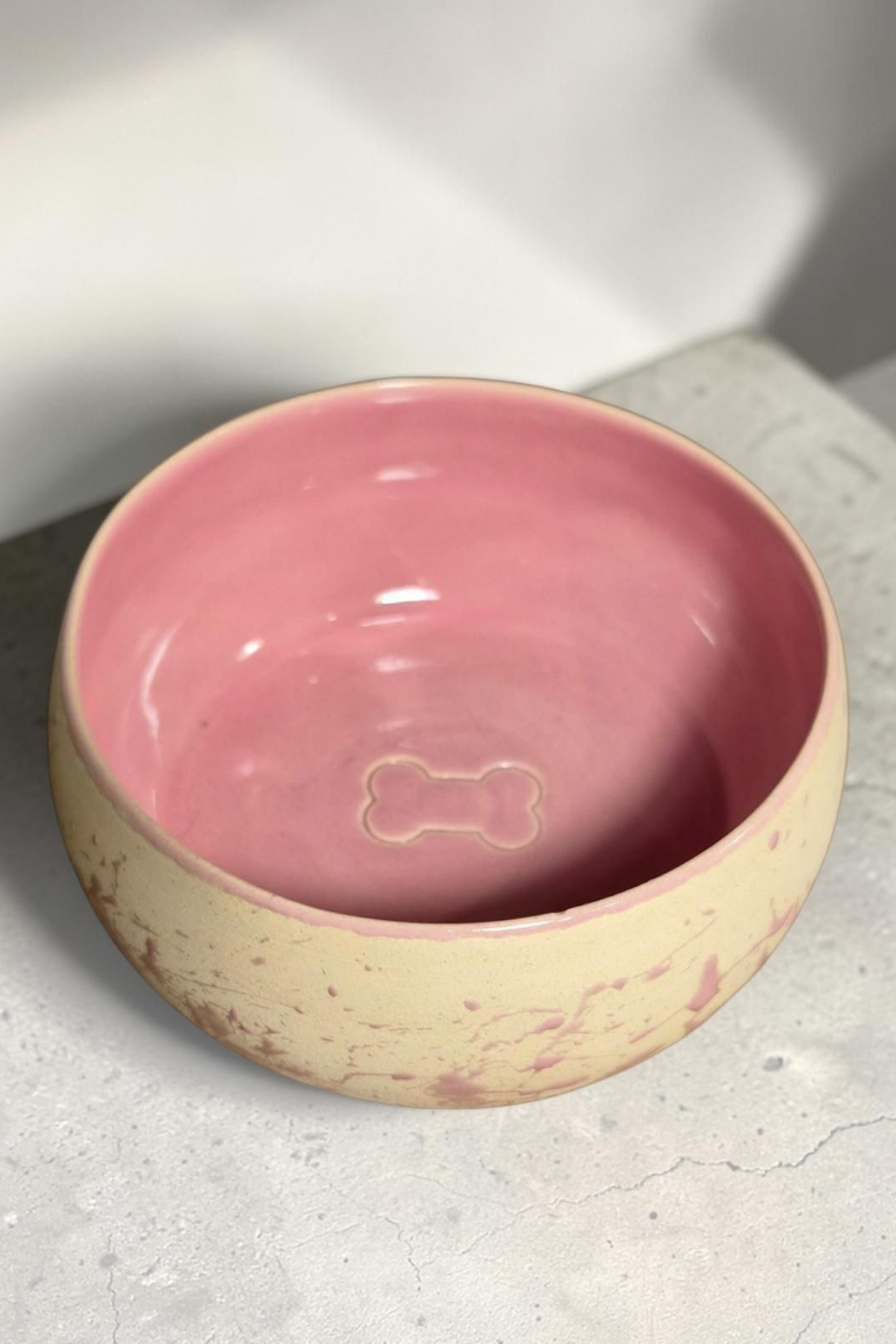 Feza Seramik Mama Kasesi Pembe