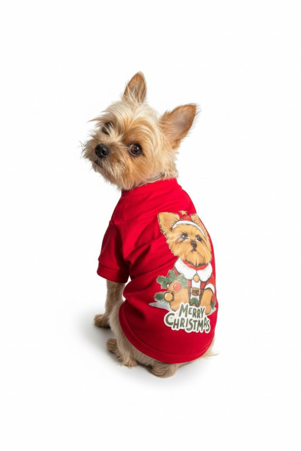 Doredog Merry Christmas Tshirt Yorkie
