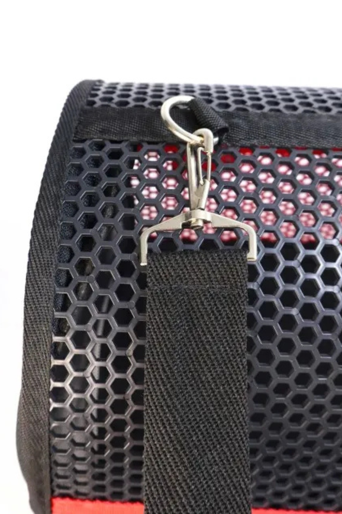 Migno Flybag Voyager Fileli Model Kedi Köpek Taşıma Çantaları - Kırmızı-Siyah