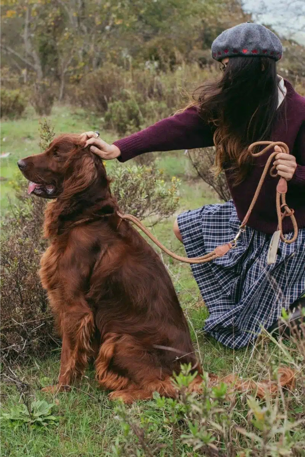 Zoe Pet Atelier Loop Köpek Gezdirme Kayışı Karamel Kahverengi