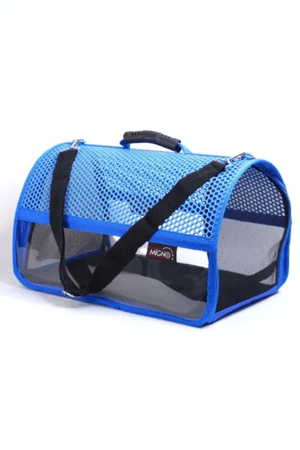 Migno Flybag Voyager Fileli-Şeffaf Model Kedi Köpek Taşıma Çantaları - Mavi