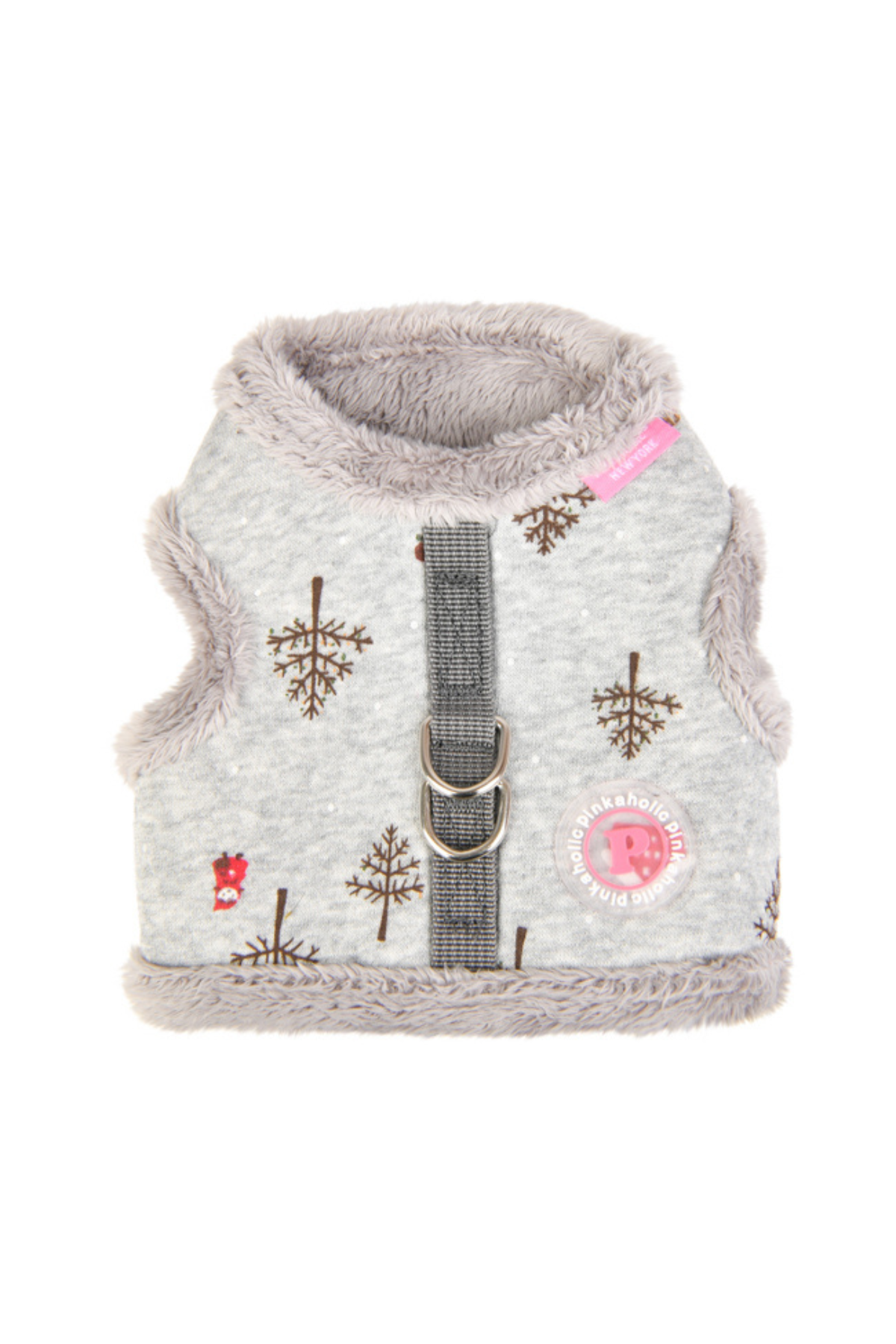 Pinkaholic New York Eira Pinka Köpek Göğüs Tasması - Melange Gri