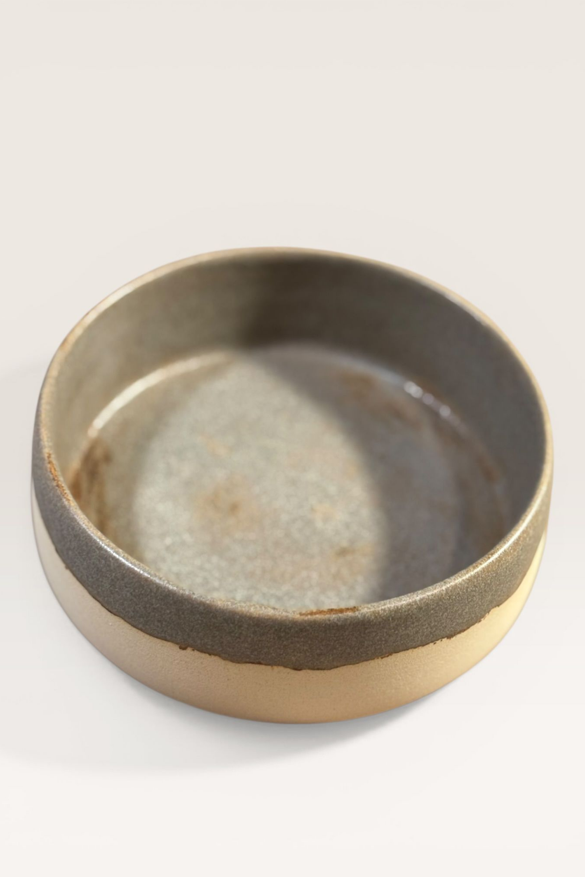 Feza Seramik Köpek Mama Kasesi- Bej/Beyaz