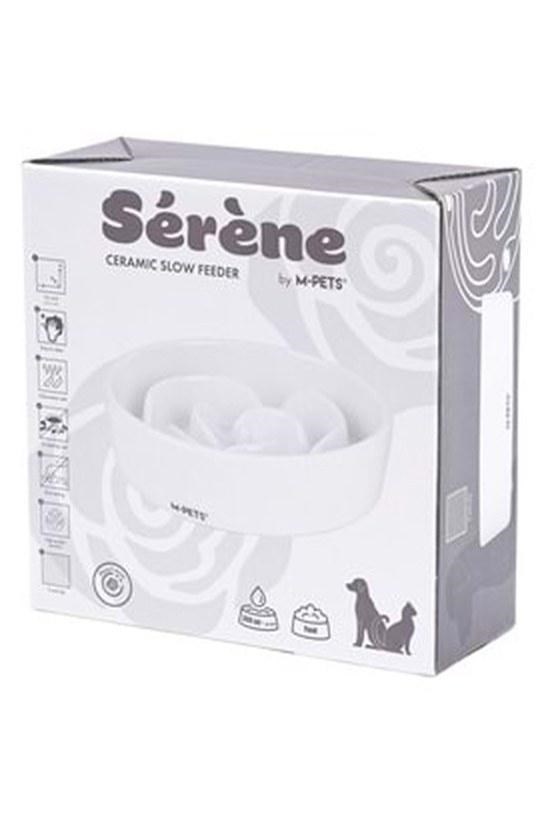 M-Pets Serene Rose Yavaş Yeme Köpek Mama Kabı Beyaz