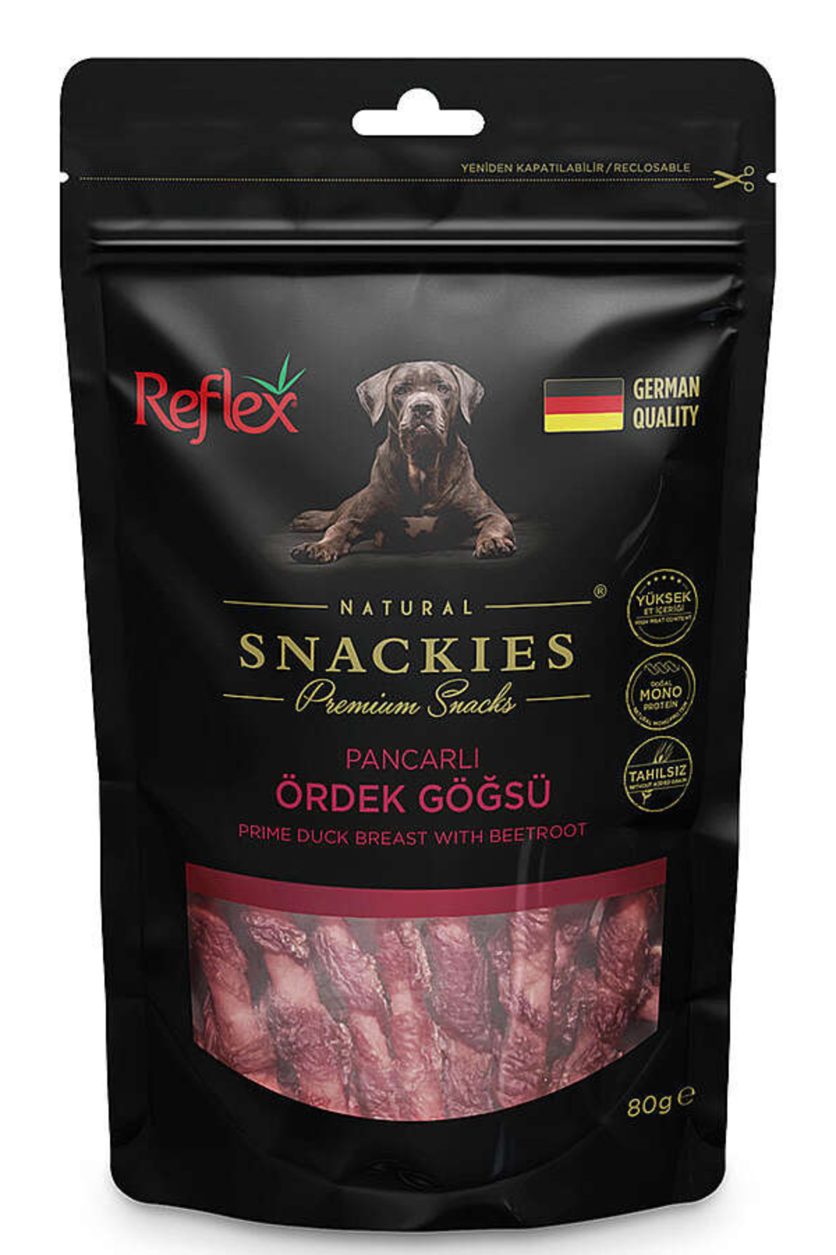 Reflex Naturals Snackies Pancarlı & Ördek Göğsü Köpek Ödül 80gr