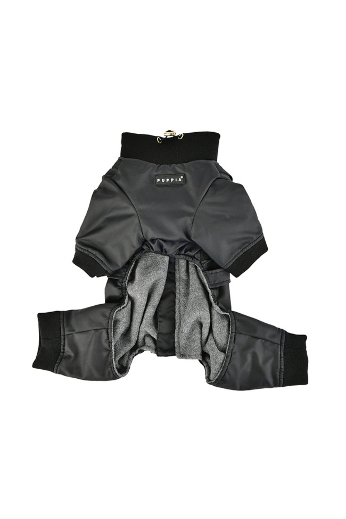 Puppia Garnet Polar Tulum Göğüs Tasmalı Kışlık Köpek Tulumu Siyah
