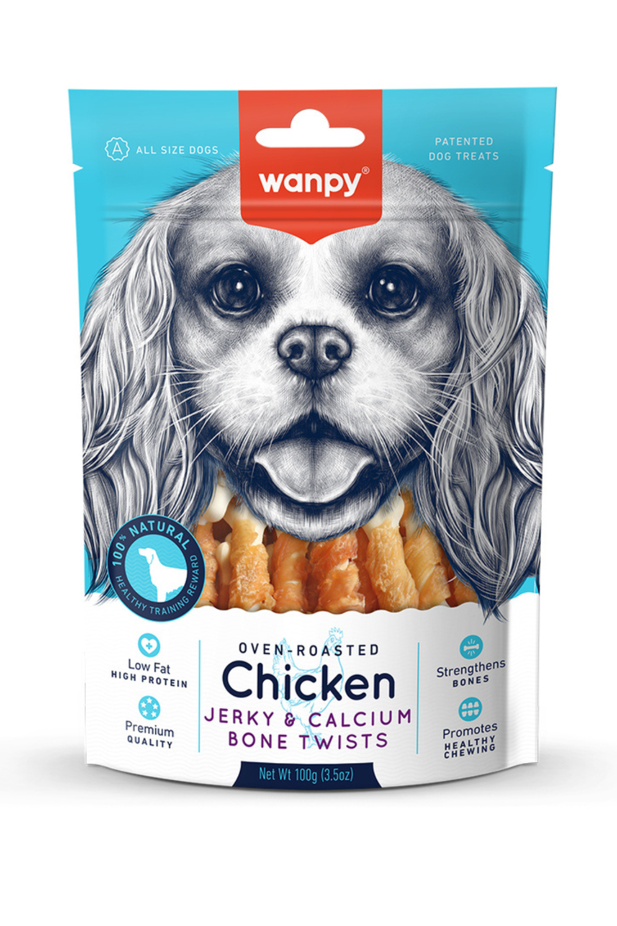 Wanpy Oven Roasted Kalsiyumlu Gerçek Tavuk Sargılı Köpek Ödülü
