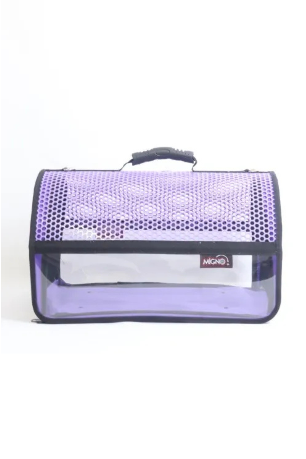 Migno Flybag Voyager Fileli-Şeffaf Model Kedi Köpek Taşıma Çantaları - Mor
