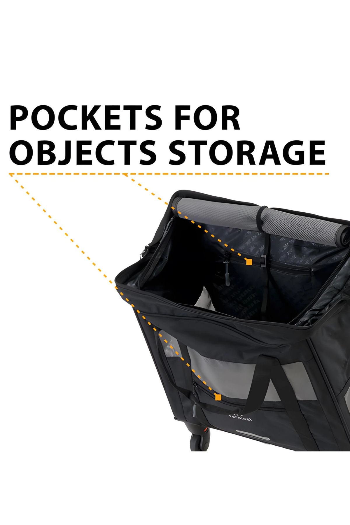 Ferplast Voyager Tekerlekli Evcil Hayvan Taşıma Çantası Siyah 