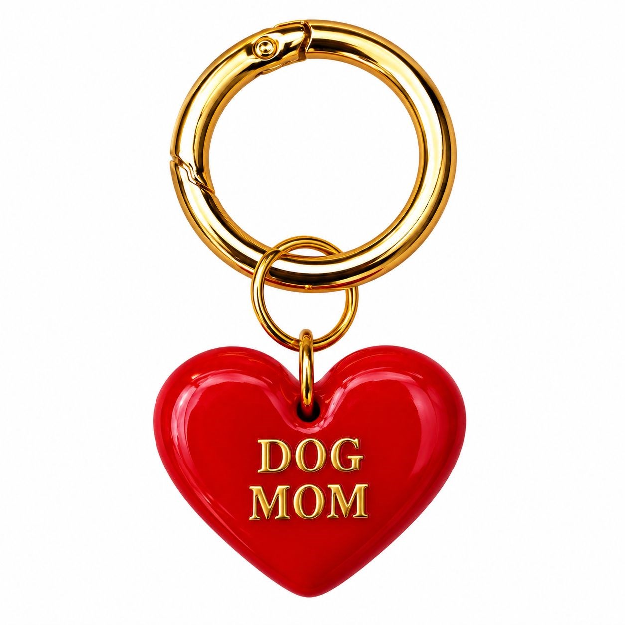 Dog And The City Dog Mom Charm Köpek Anahtarlığı Kırmızı