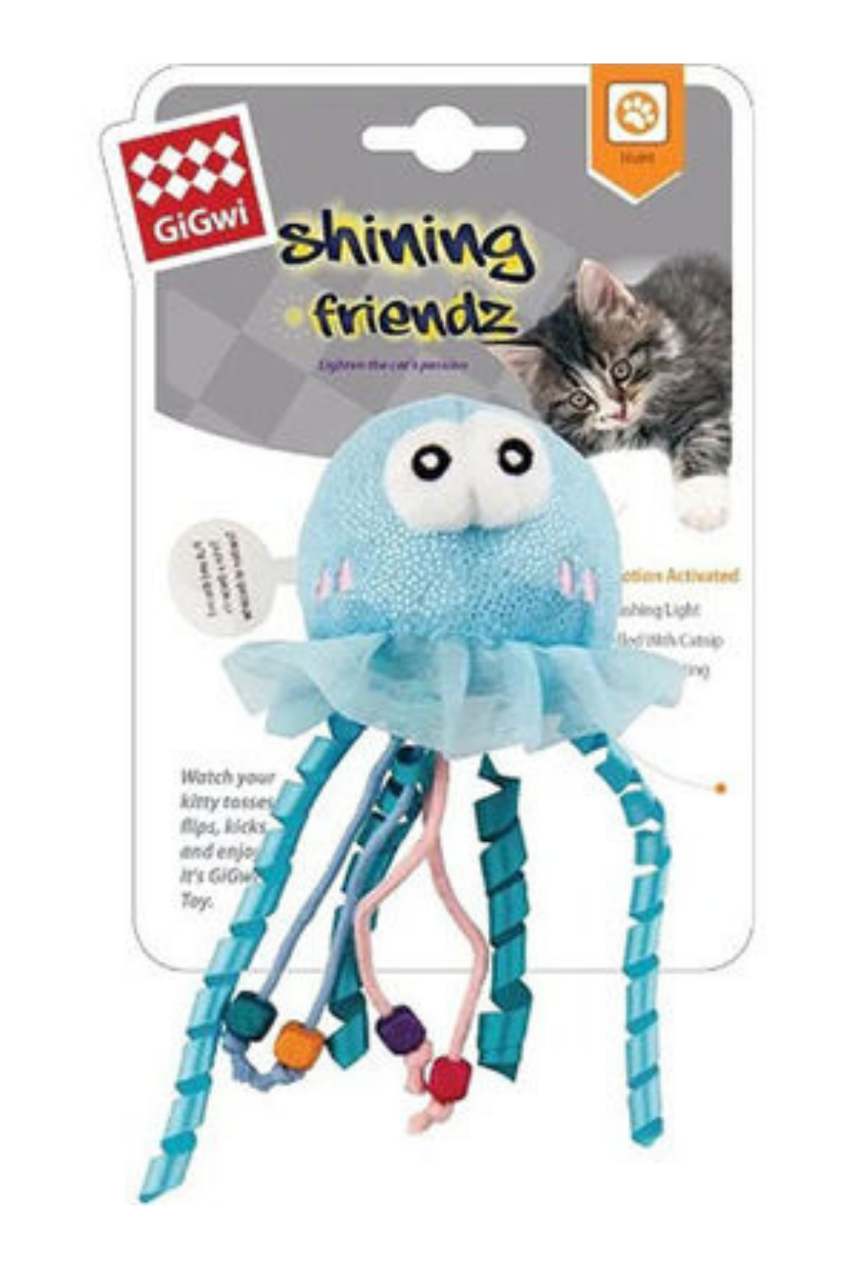 Gigwi Catnipli Işıklı Ahtapot Kedi Oyuncağı