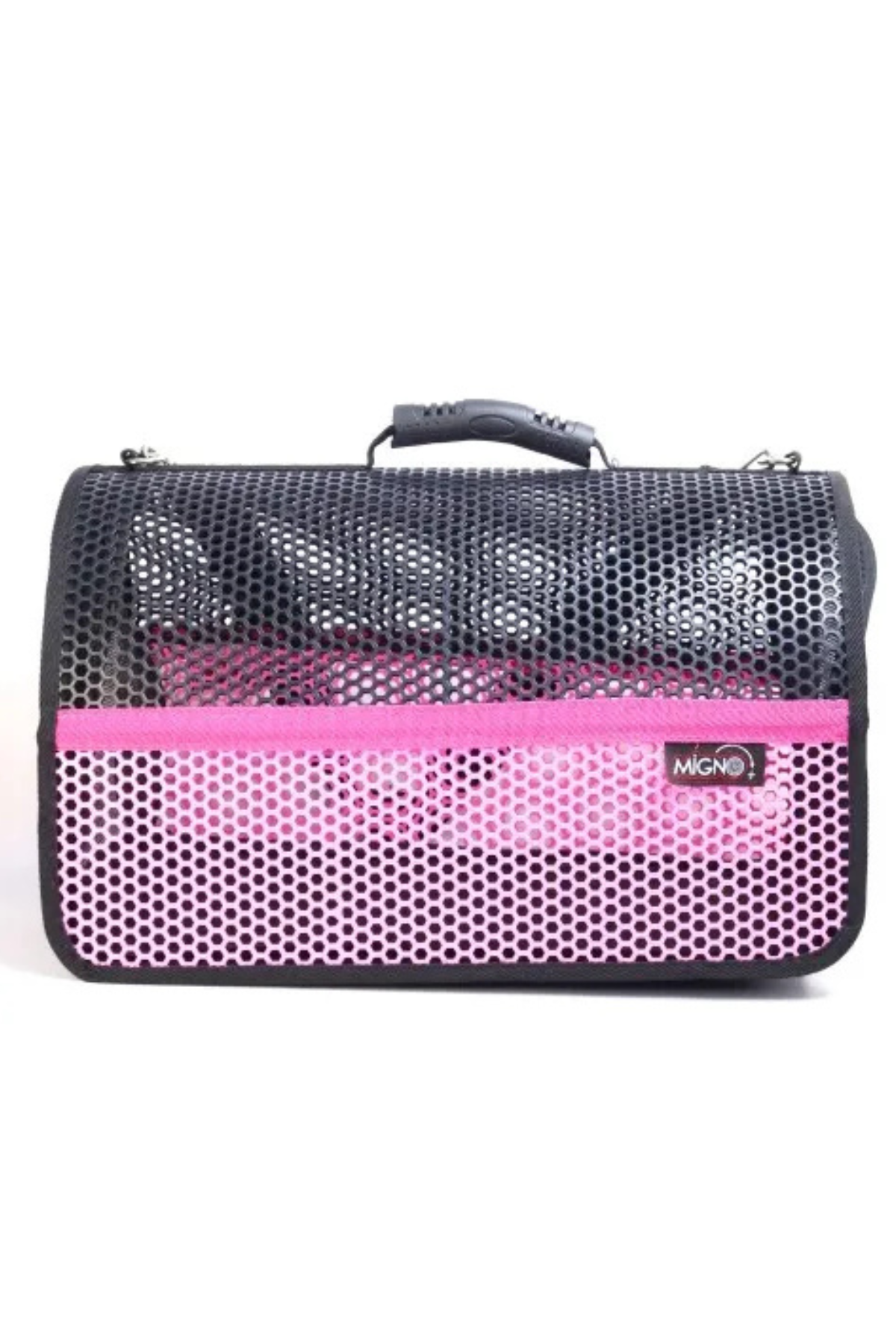 Migno Flybag Voyager Fileli Model Kedi Köpek Taşıma Çantaları - Pembe-Siyah