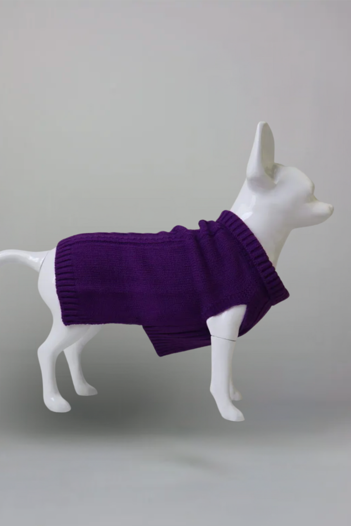 LouLou Örgü Triko Kazak Mor 