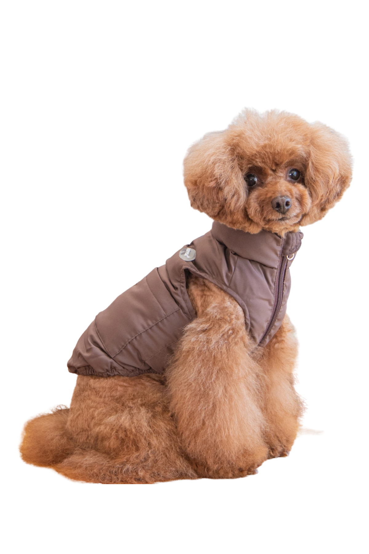 Puppia Puffer Vest Jumper Köpek Tulumu - Kahverengi