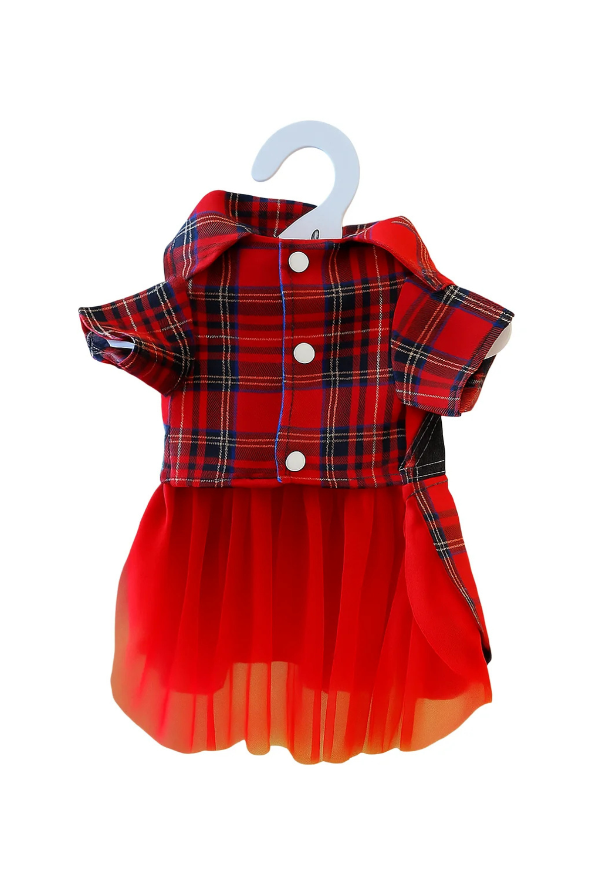 ZiggyDog Ekoseli Tüllü Elbise 