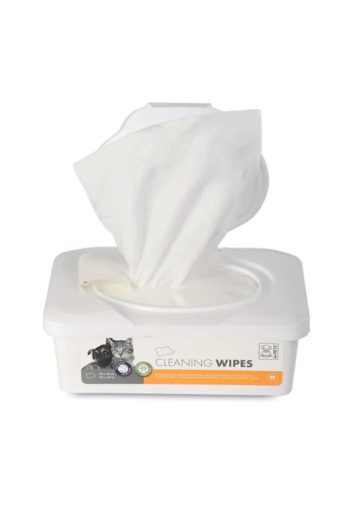 M-PETS KEDİ/KÖPEKLER İÇİN TEMİZLEME MENDİLİ 80Lİ