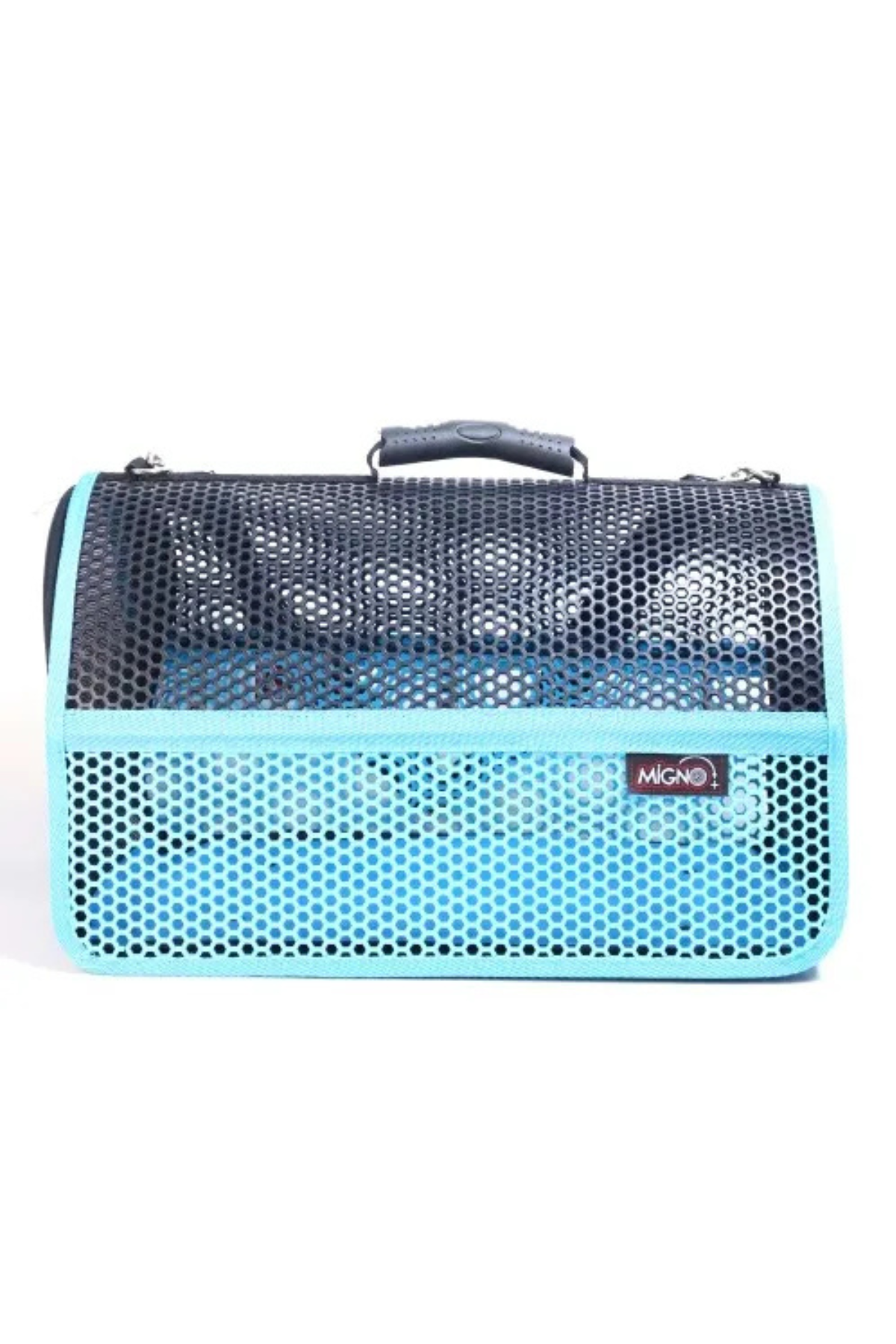 Migno Flybag Voyager Fileli Model Kedi Köpek Taşıma Çantaları - Turkuaz-Siyah