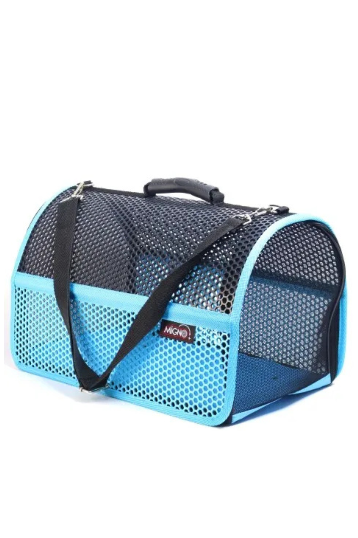 Migno Flybag Voyager Fileli Model Köpek Taşıma Çantası - Mavi-Siyah