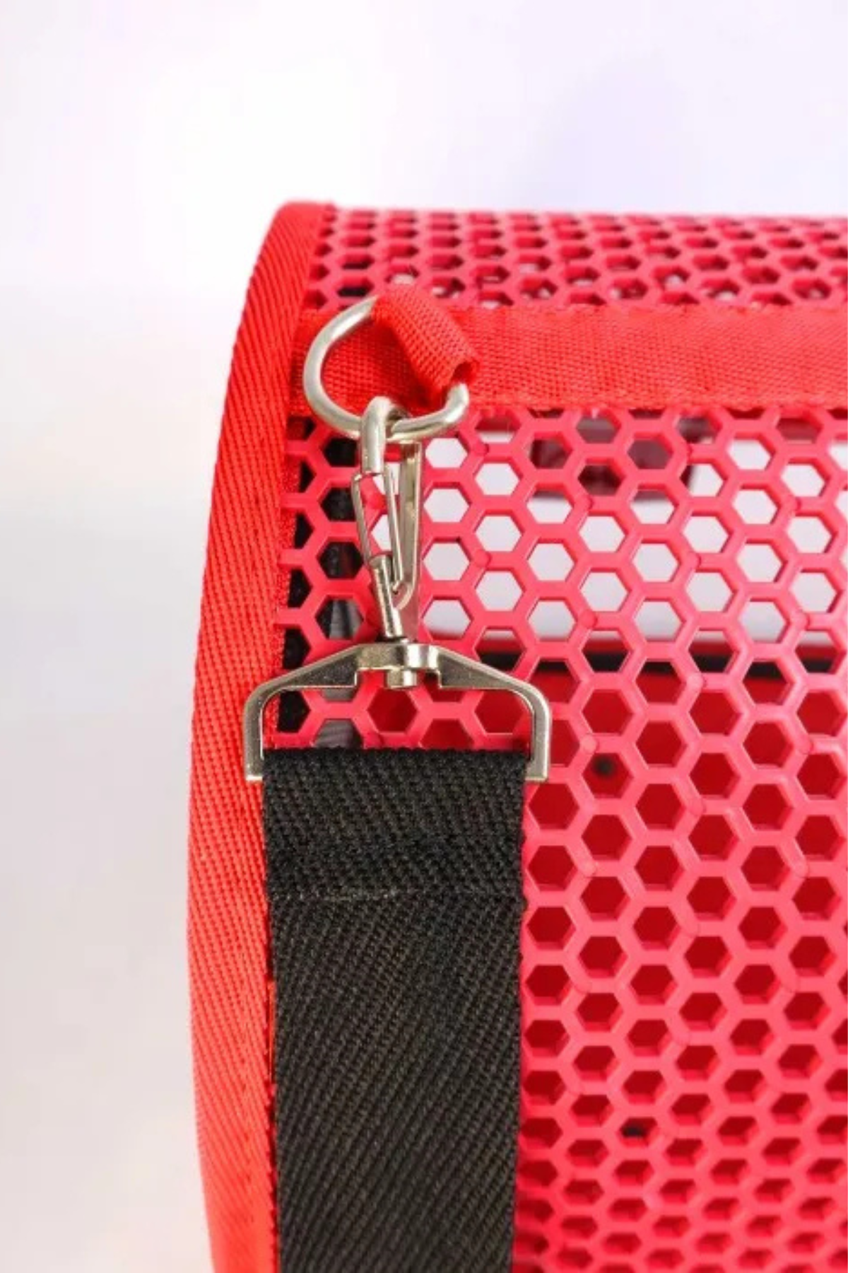 Migno Flybag Voyager Fileli-Şeffaf Model Kedi Köpek Taşıma Çantaları - Kırmızı