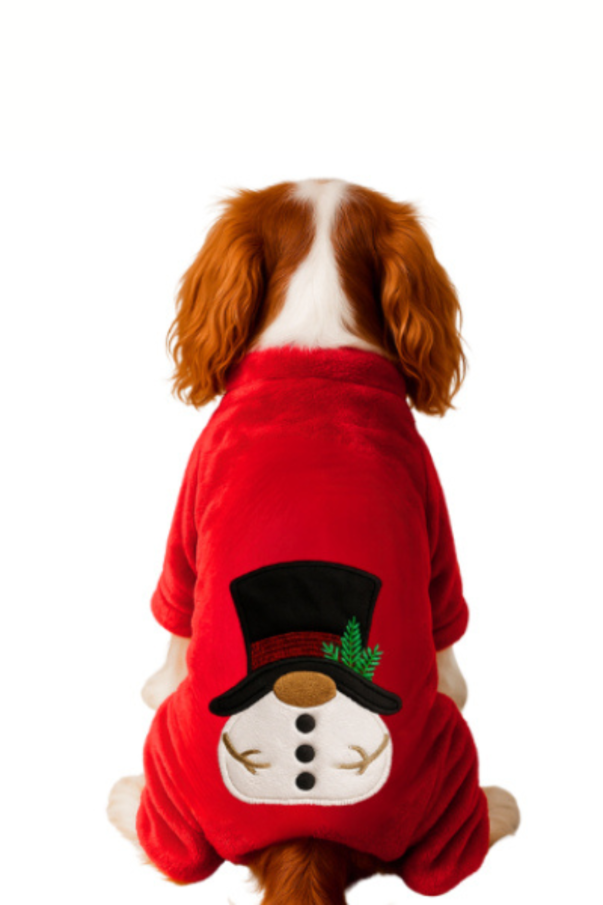 Gedyco Peluş Noel Cinli Köpek Tulum Kırmızı
