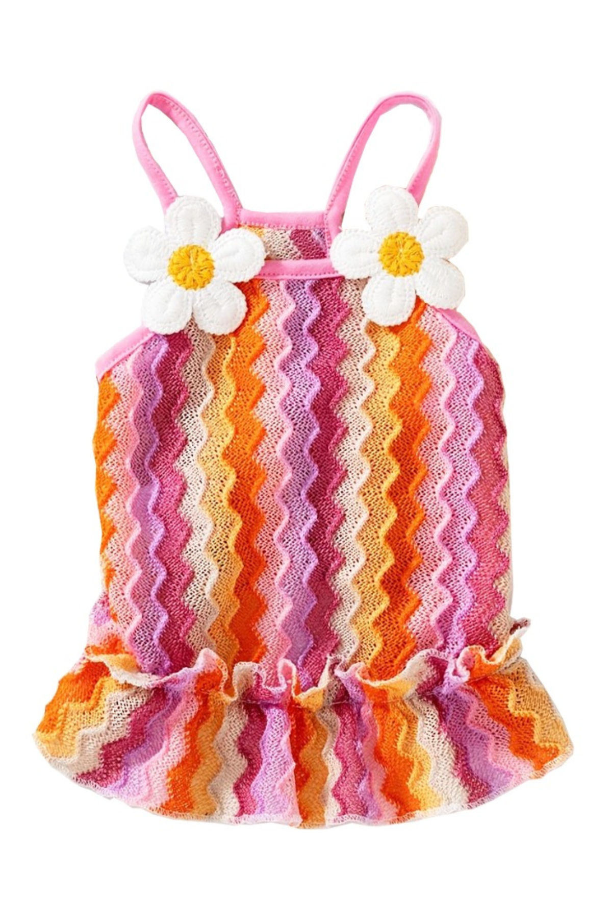 DolcePets Çizgili Papatya Elbise