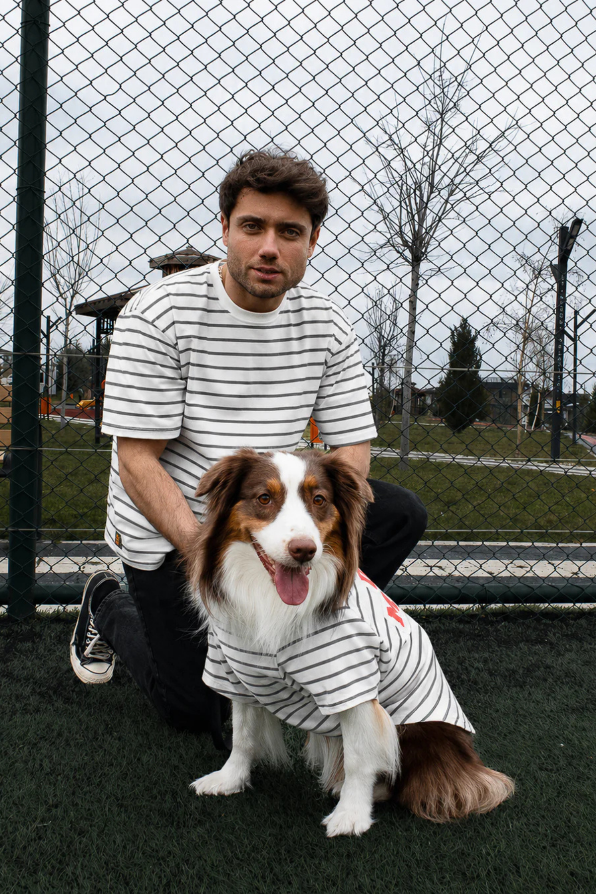 AskyxHuman | Doing My Best Club Stripe T-Shirt | Urban Grey