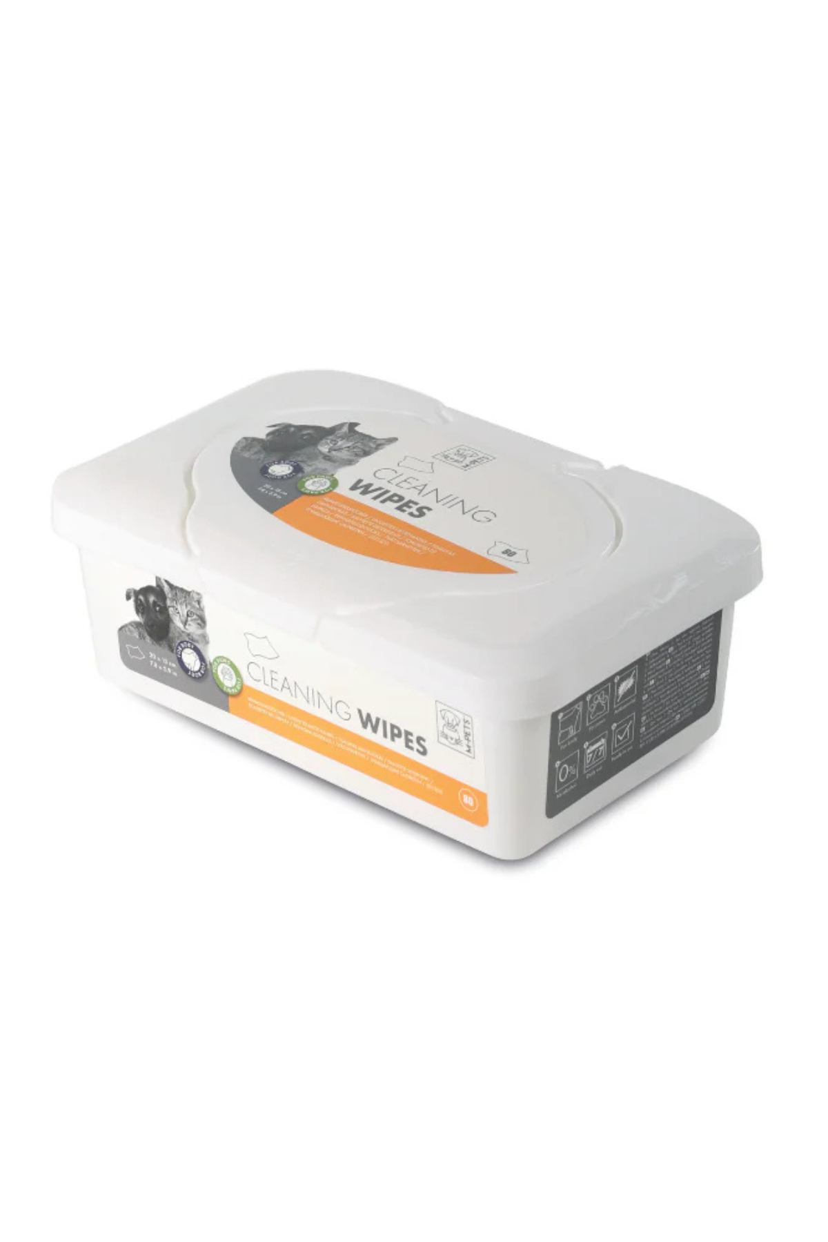 M-PETS KEDİ/KÖPEKLER İÇİN TEMİZLEME MENDİLİ 80Lİ