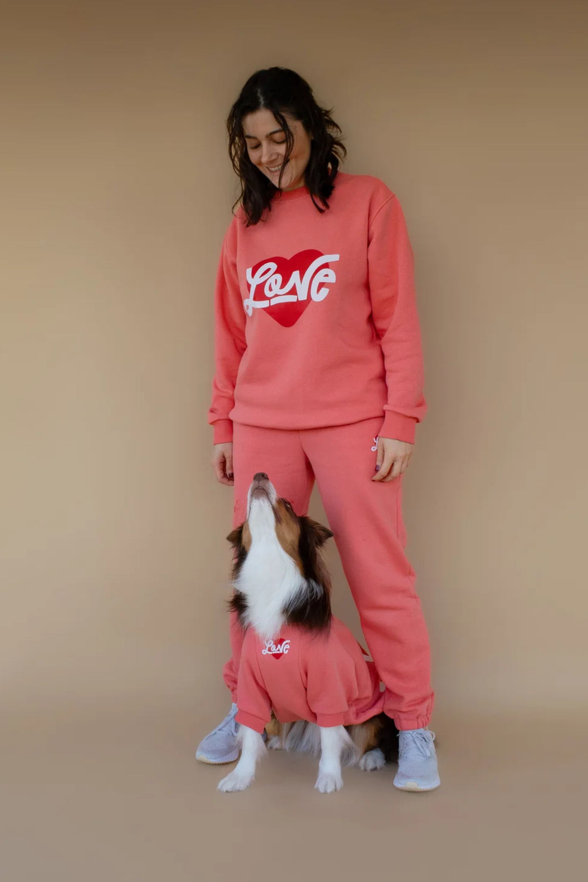 Asky&Erd AskyxHuman Love Sweatpants Coral Rose
