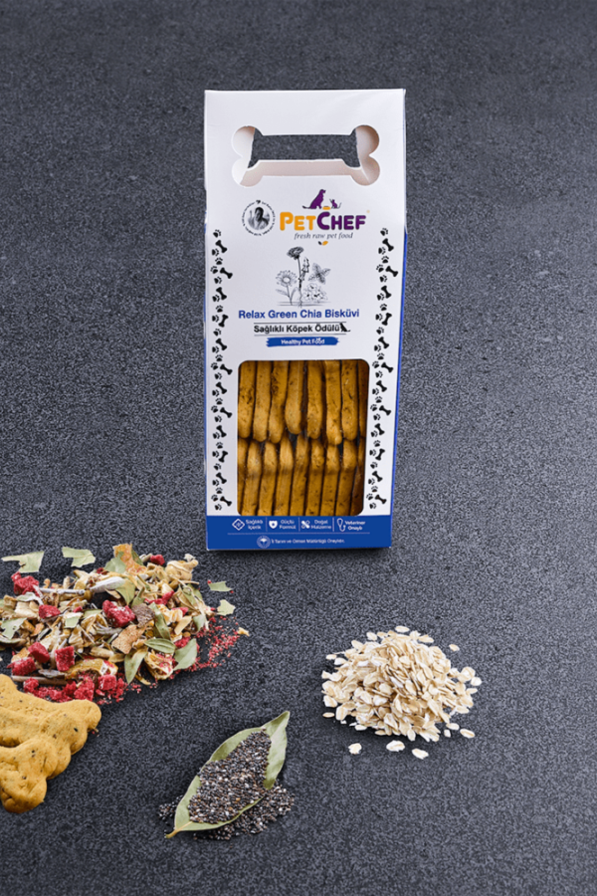 PetChef Relax Green Chia Köpek Bisküvisi