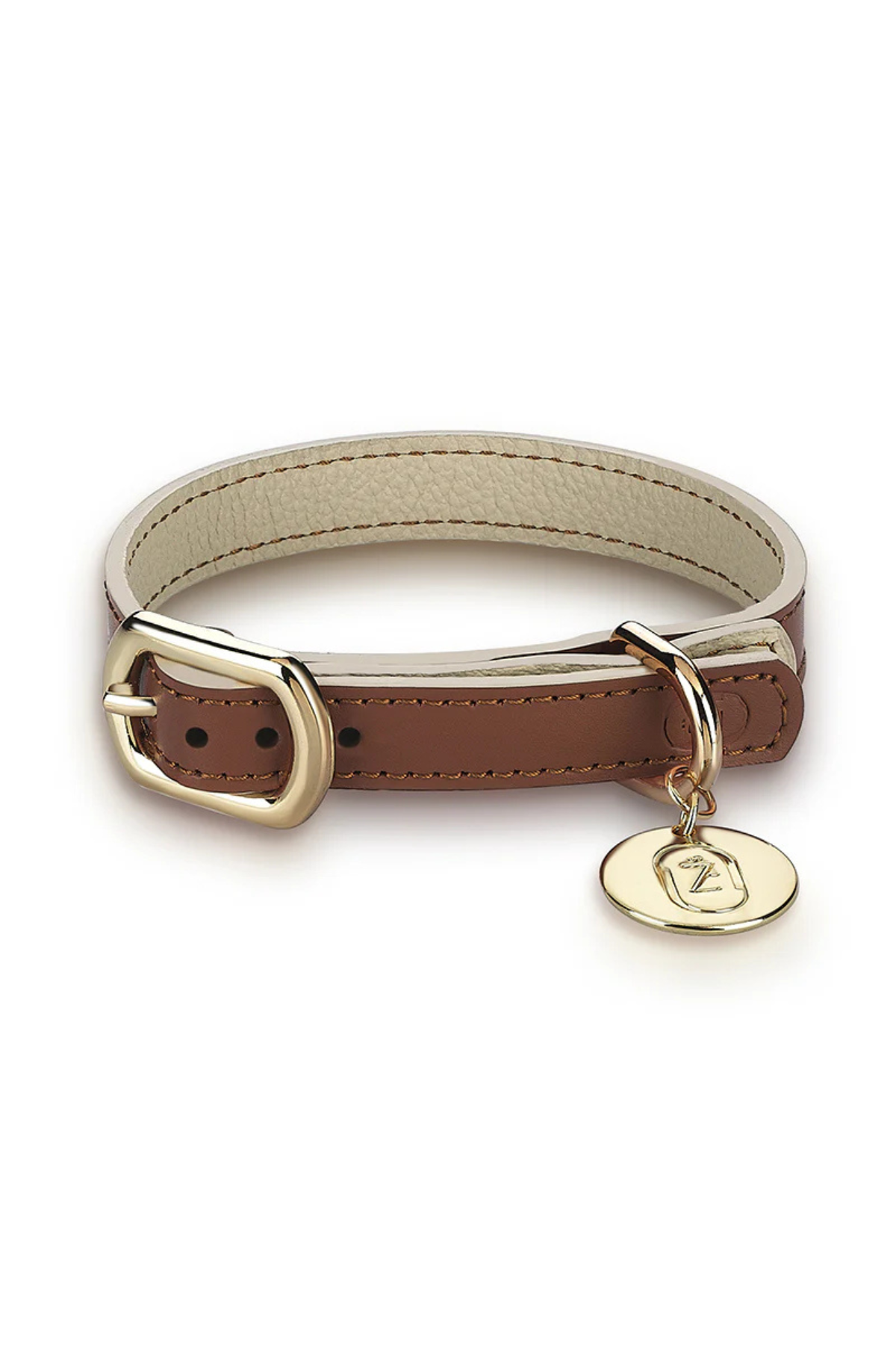 Zoe Pet Atelier Boyun Tasması - Karamel / Bej