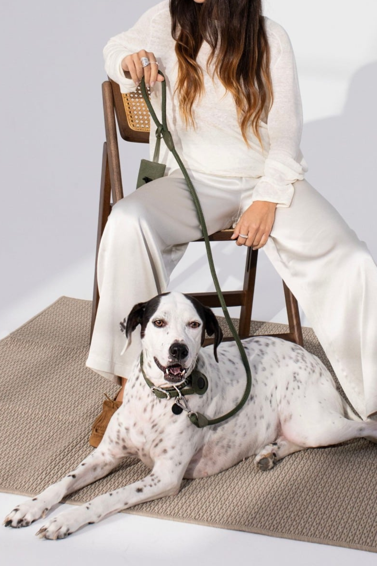 Zoe Pet Atelier Loop Köpek Gezdirme Kayışı Haki Yeşil