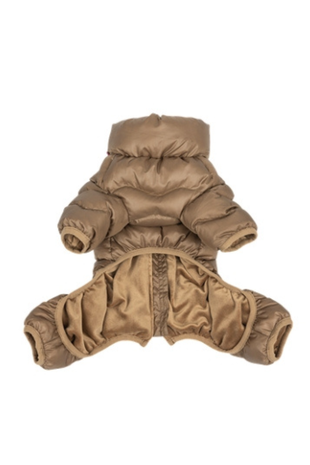 Puppia Wavy Puffer Köpek Tulumu - Kahverengi