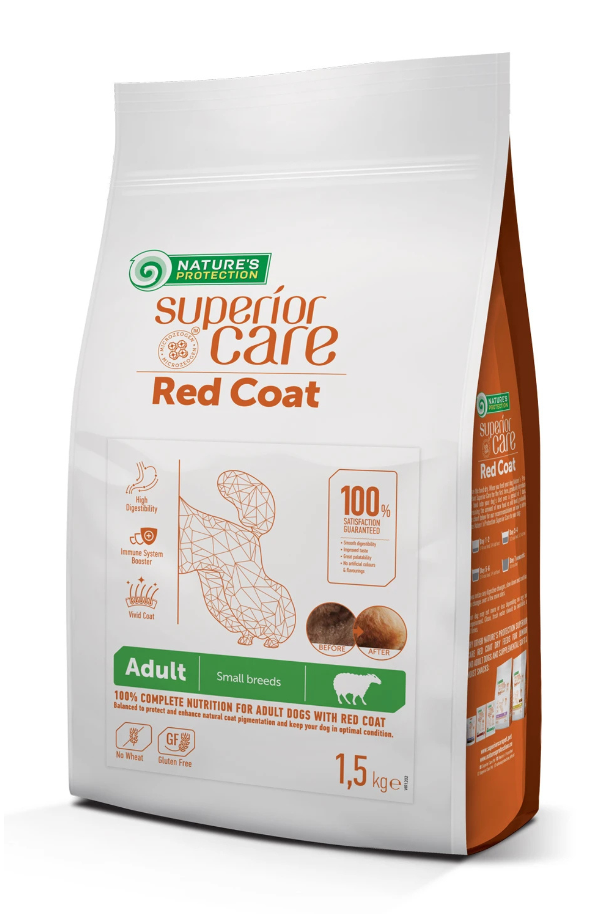 Natures Protection Superior Care Kızıl/Kahverengi Köpekler İçin Kuzulu Tahılsız  Küçük Irk Köpek maması 1.5 kg