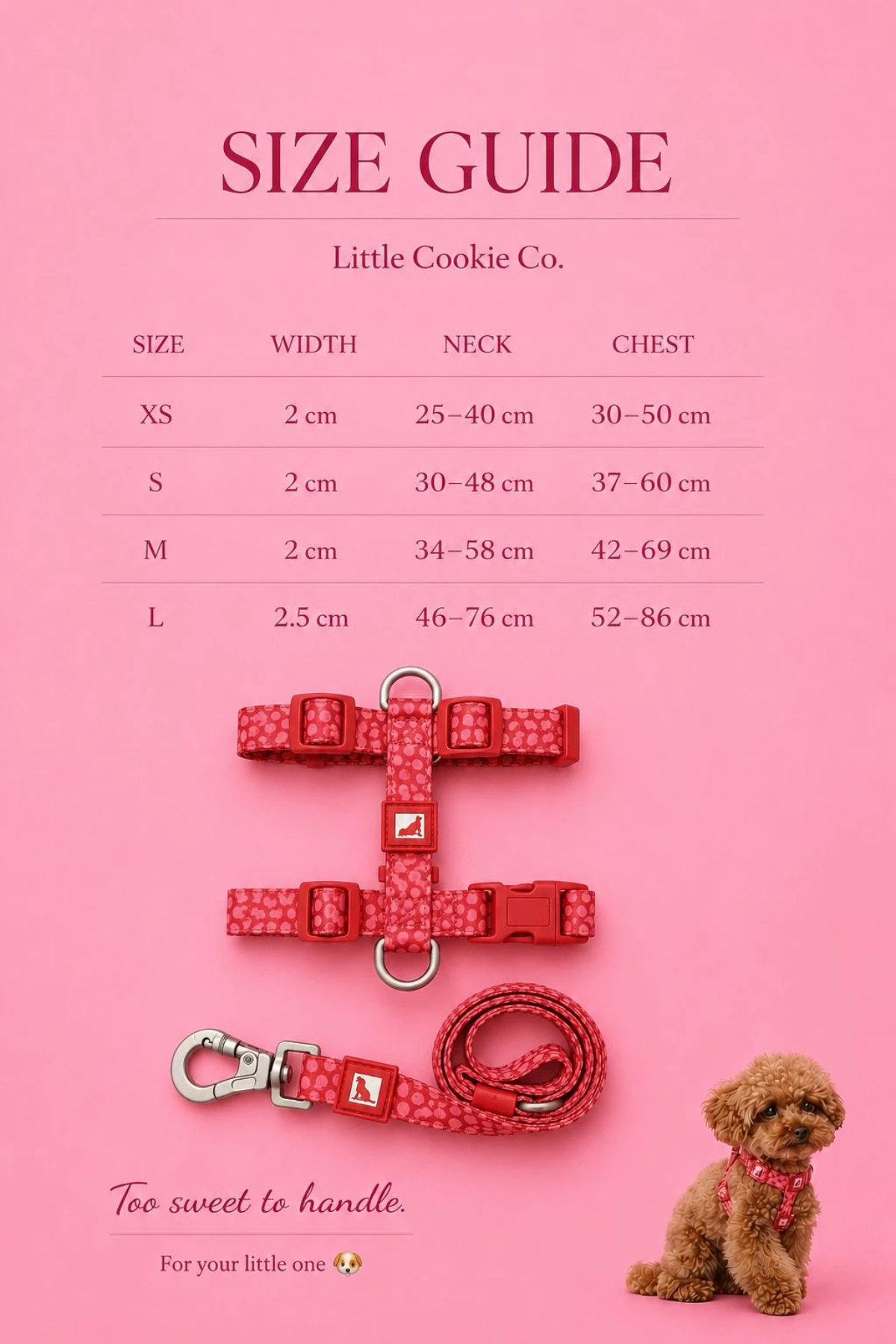 My Little Co Berry Pop H Tipi Köpek Göğüs Tasması