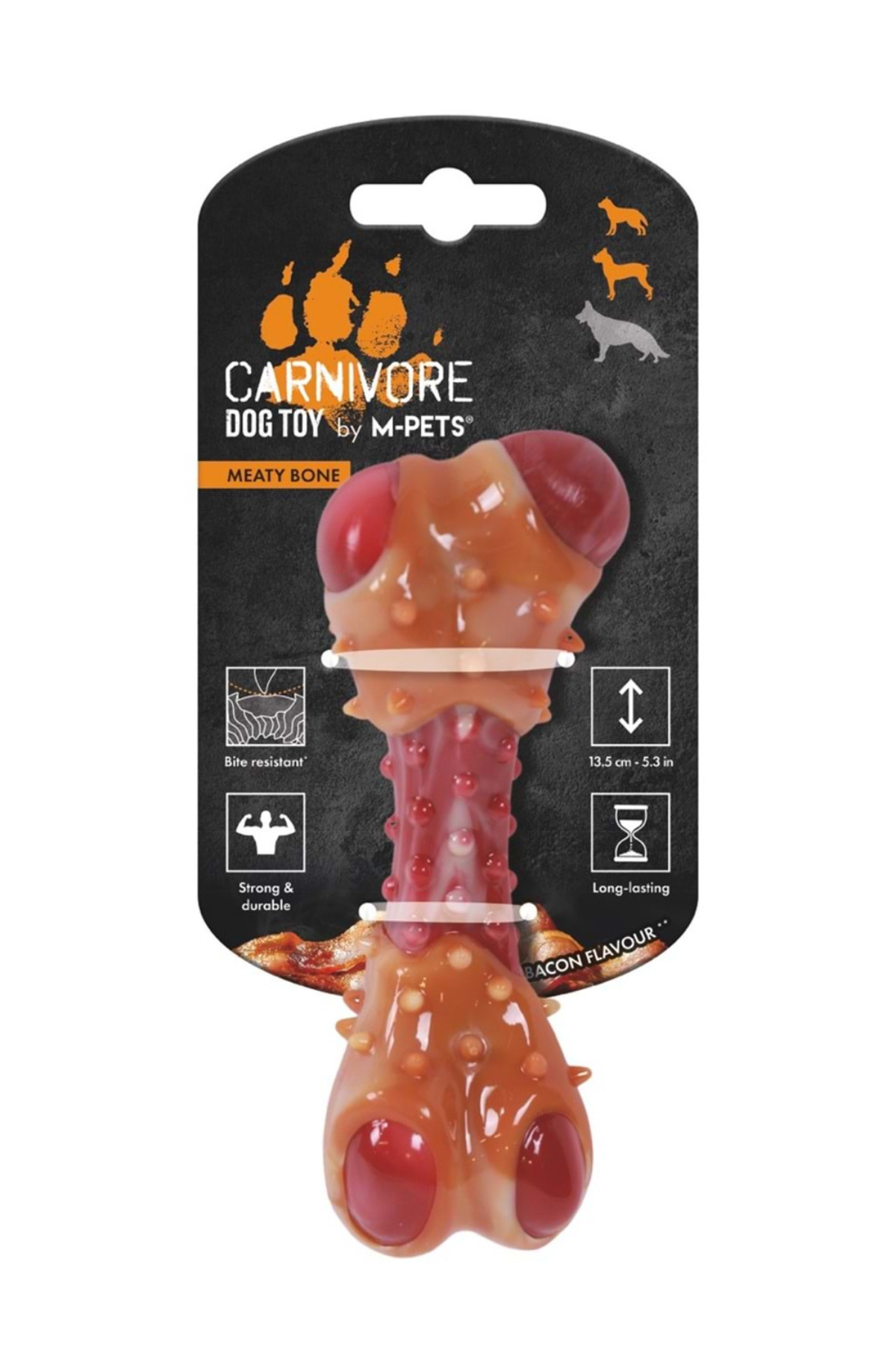 M-PETS CARNIVORE DOG TOY MEATY BONE (M) PASTIRMA AROMALI