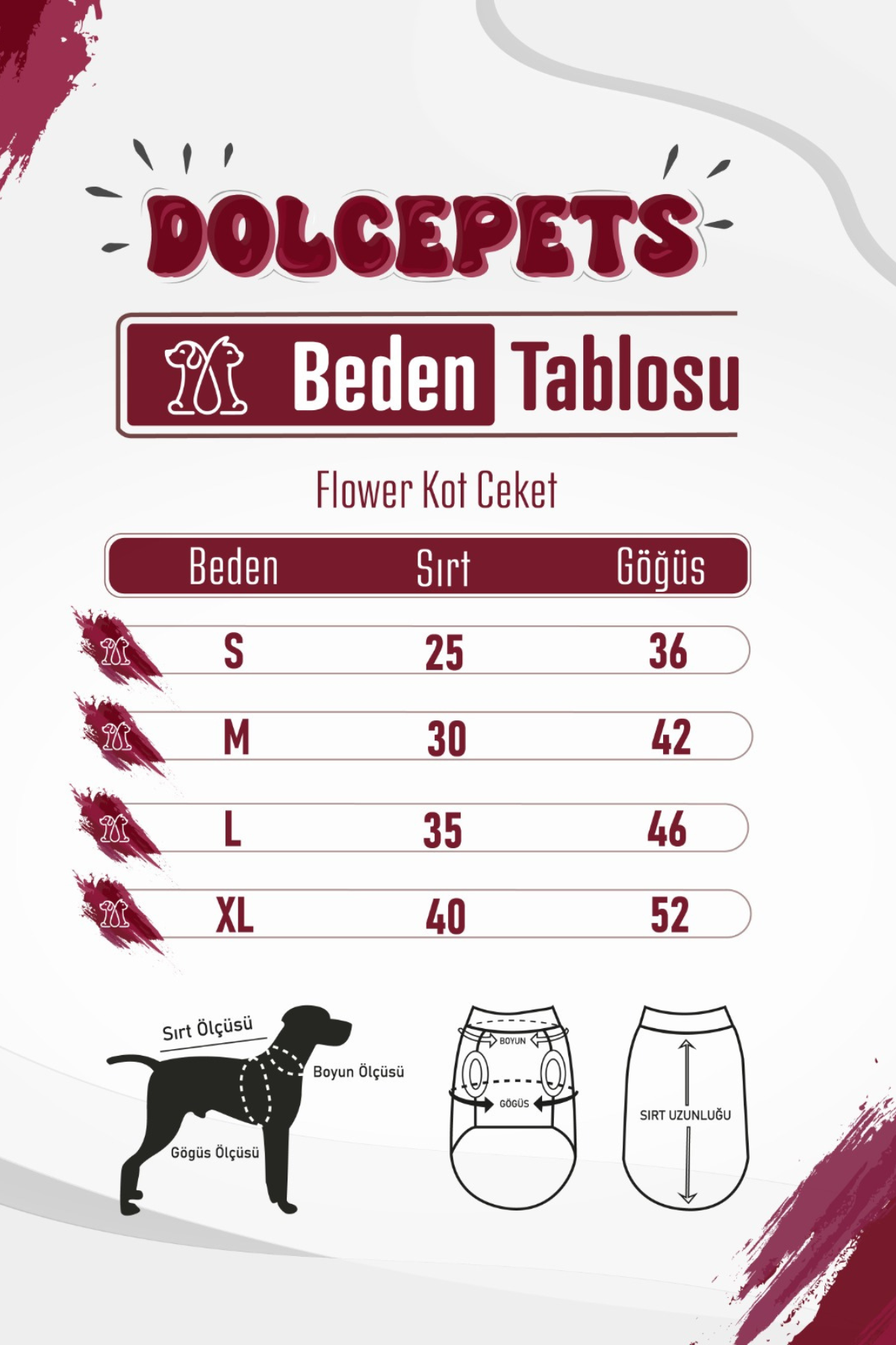 DolcePet Flower Kot Ceket