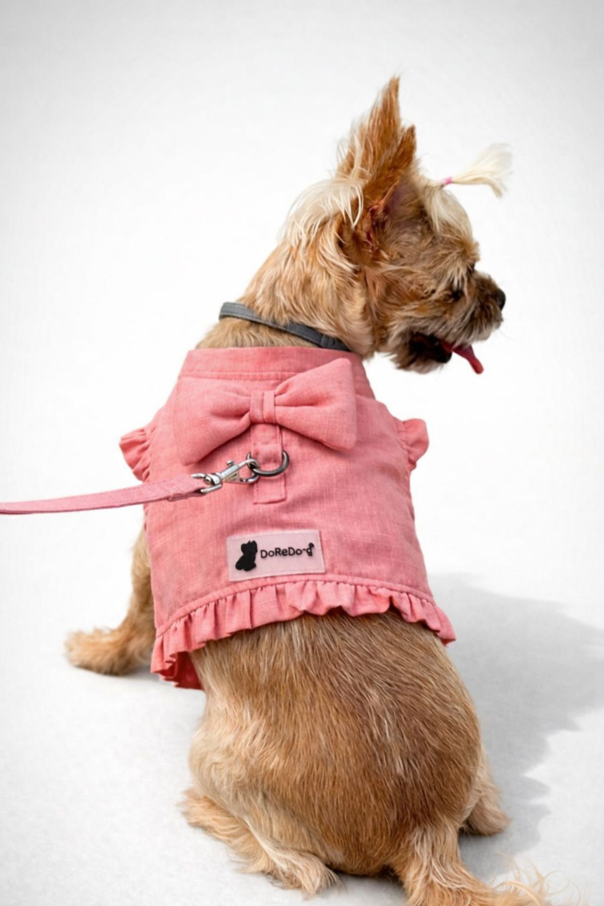 Doredog Fiyonklu Keten Köpek Tasması Pembe