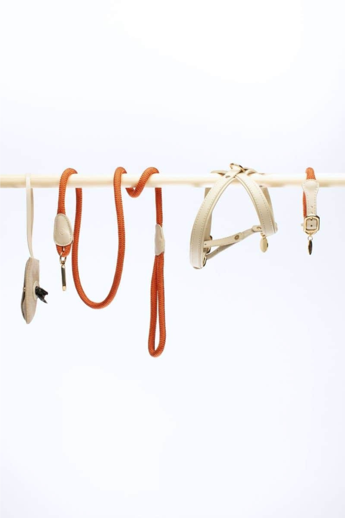 Cross Harness Set In Beıge& Rusty Orange