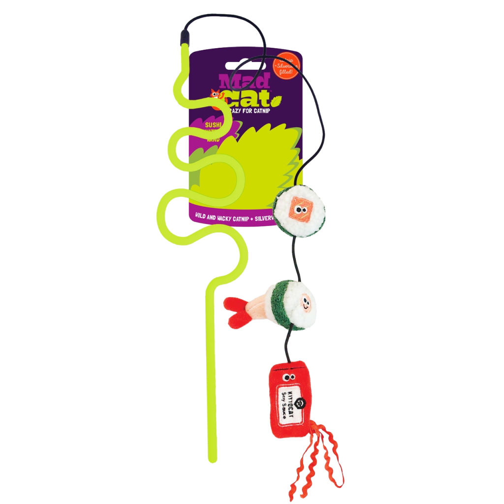 Mad Cat Sushi Swatter Kedi Otlu ve Matatabili Oyuncaklı Kedi Oltası