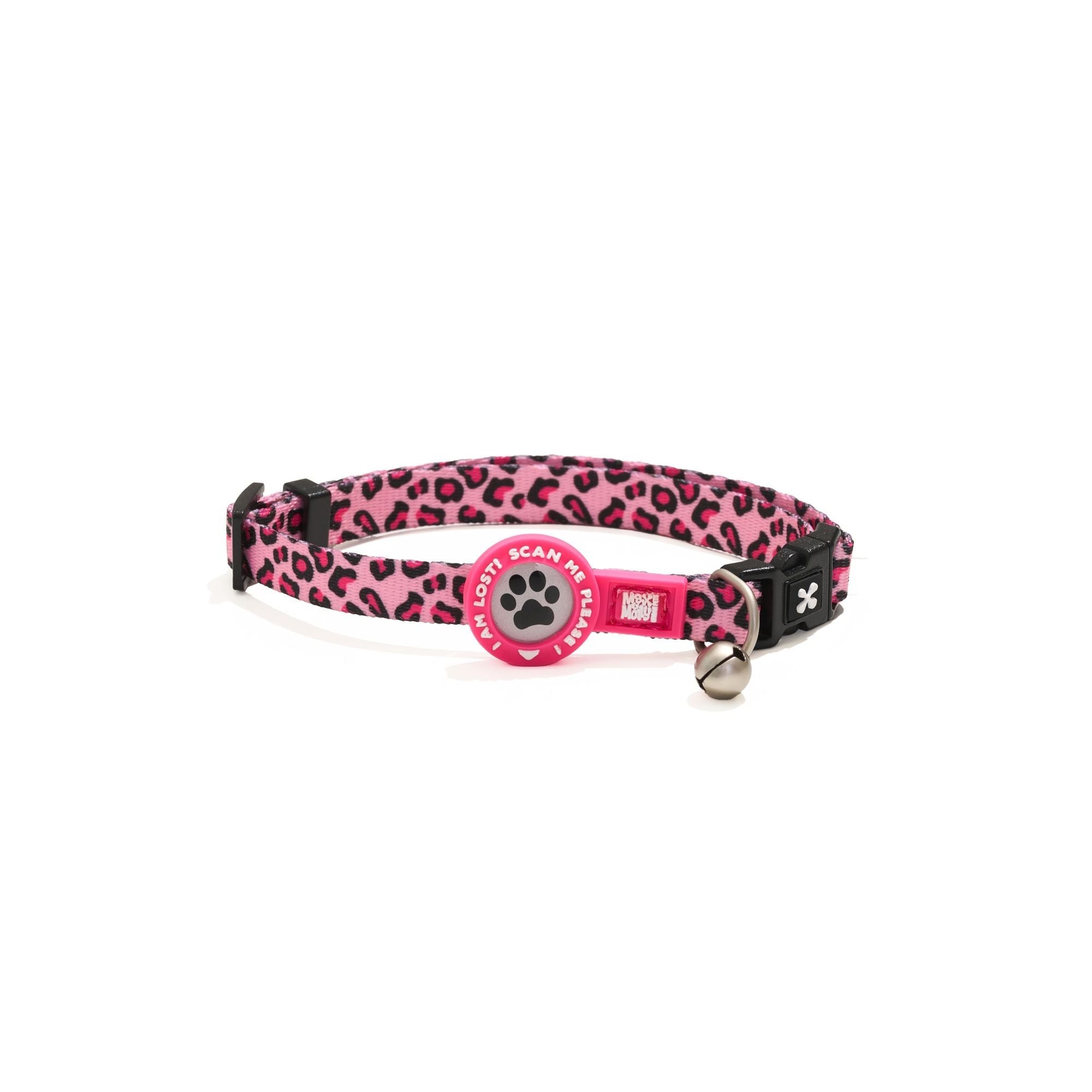 Max & Molly Leopard Pink II Smart ID Kedi Boyun Tasması