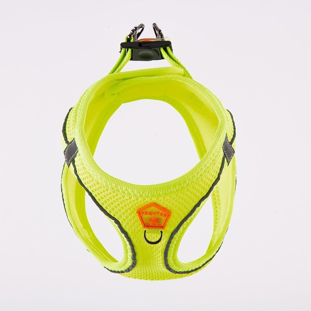 PawStar  Neon Yellow- Neon Sarı Airmesh Köpek Göğüs Tasması