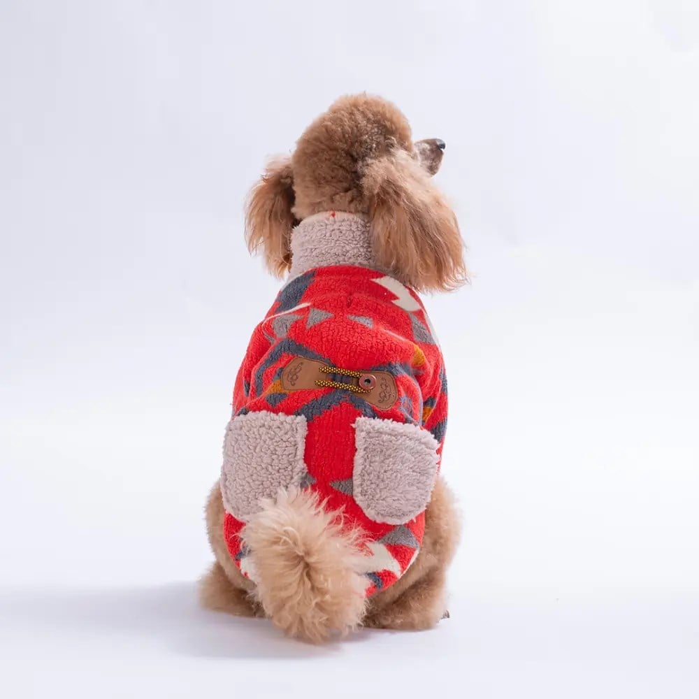 PawStar 25218-Kırmızı Chicago Ethnic Weave Ceket