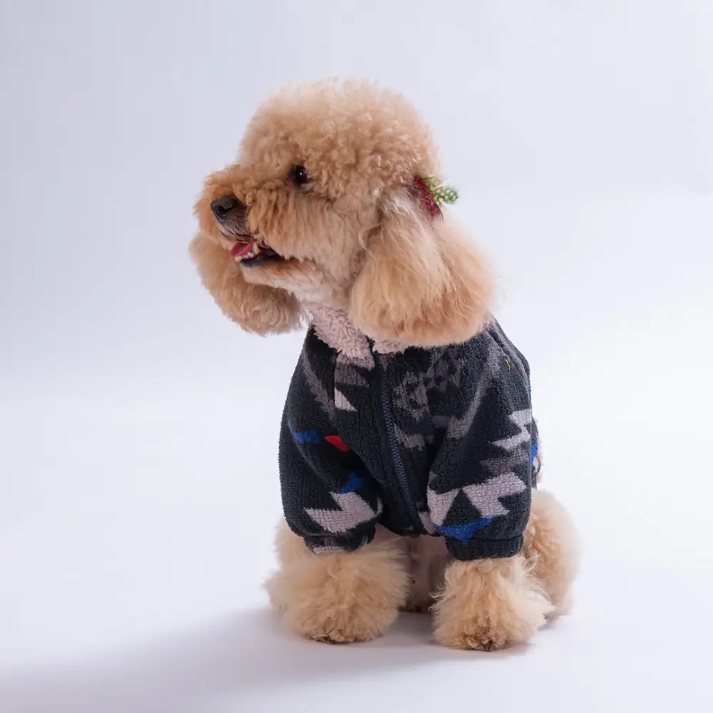 PawStar 25222-Gri Chicago Ethnic Weave Ceket