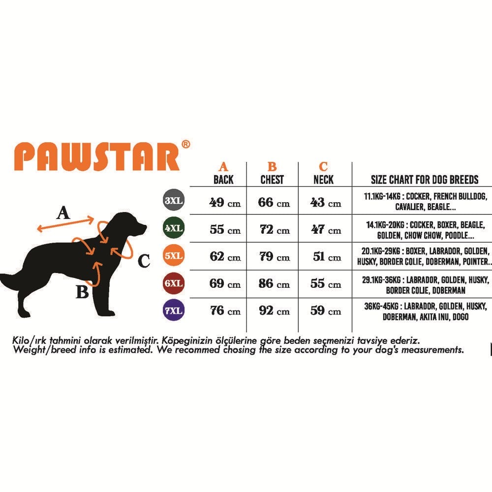 PawStar 26554 Kırmızı Glasgow Büyük Irk Yağmurluk