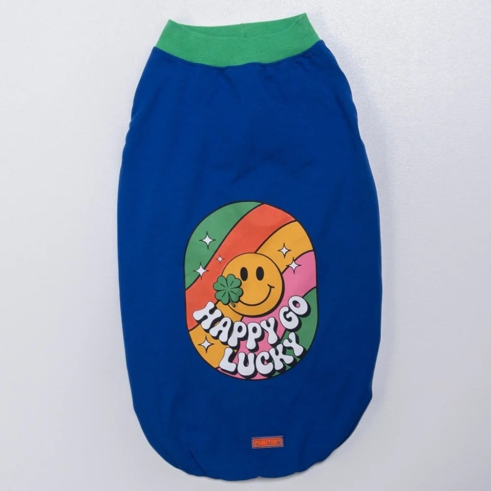 PawStar 26852 Mavi Happy Go Büyük Tişört
