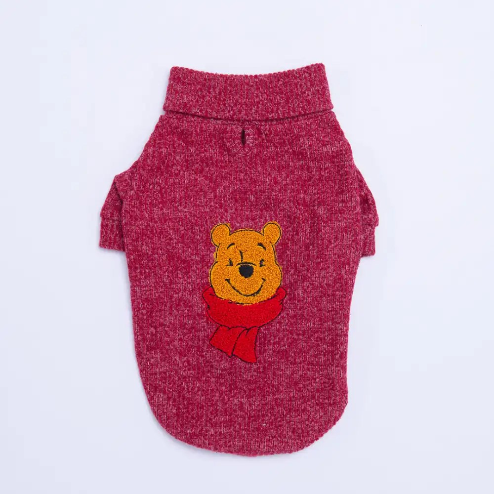 PawStar Bordo Poohs Ashdown Winnie Büyük Irk Triko Sweat